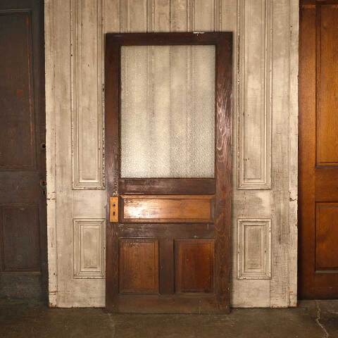 #53760 36x80 Antique Wood Half Lite Interior Door image 4