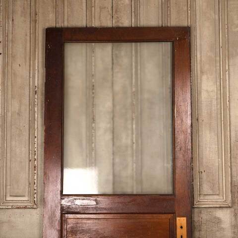 #53761 36x79 Antique Wood Half Lite Interior Door image 2