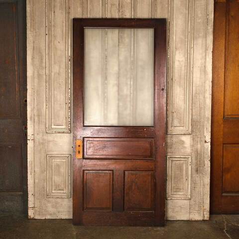 #53761 36x79 Antique Wood Half Lite Interior Door image 4