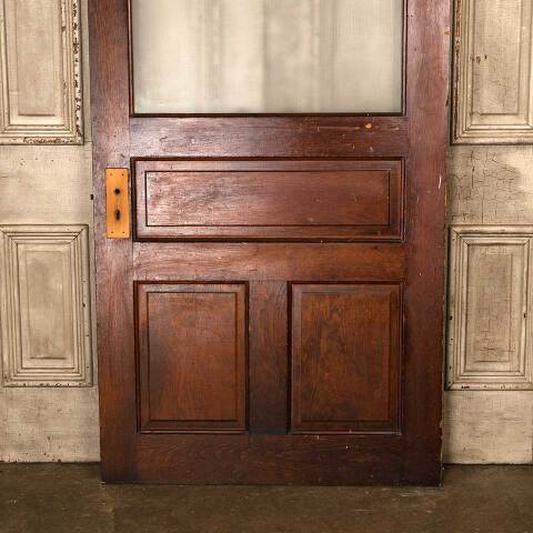 #53761 36x79 Antique Wood Half Lite Interior Door image 6
