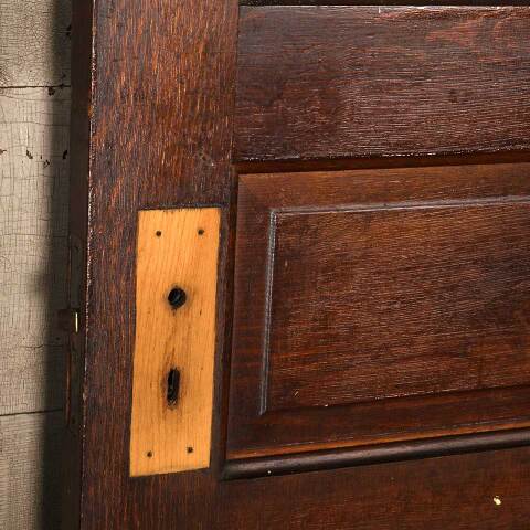 #53761 36x79 Antique Wood Half Lite Interior Door image 7