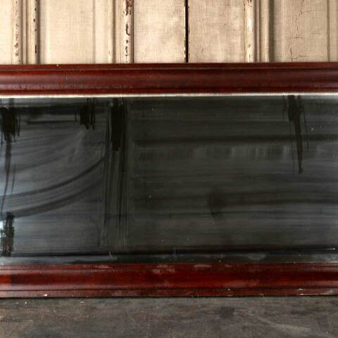 #53782 Antique Wood Framed Beveled Glass Mirror image 5