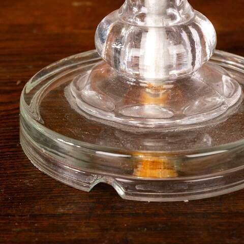 #53796 Cranberry Glass Hurricane Candle Holders image 8