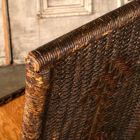 #53801 Antique Wicker Rocking Chair w/ Drawer image 8