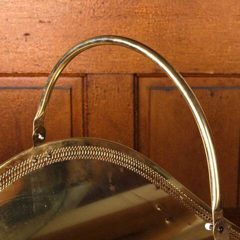 #53817 Vintage Metal Fireside Log Holder Basket image 2