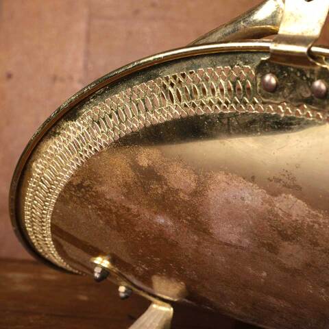 #53817 Vintage Metal Fireside Log Holder Basket image 8