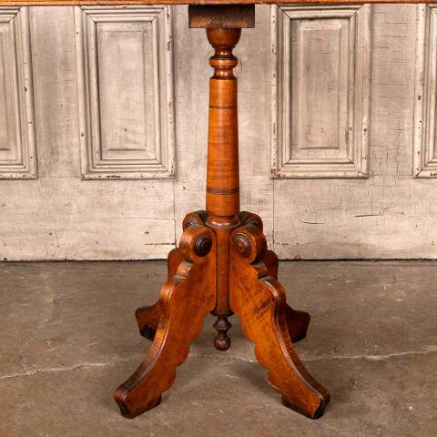 #53819 32x23 Antique Wood Parlor Table image 4