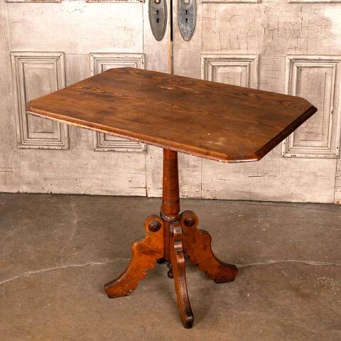 #53819 32x23 Antique Wood Parlor Table image 5