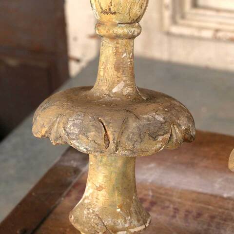 #53820 Set of 2 Turned Wood Furniture Finials image 4