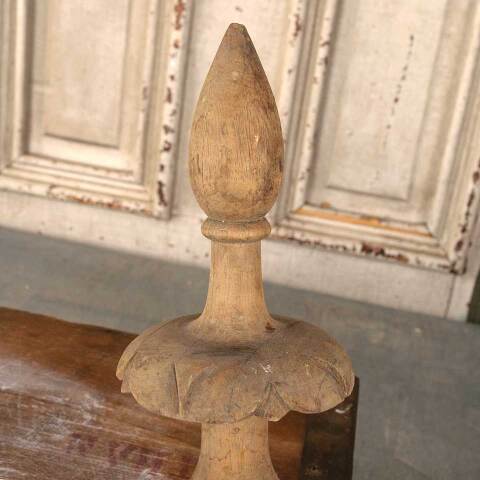 #53820 Set of 2 Turned Wood Furniture Finials image 5