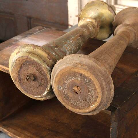 #53820 Set of 2 Turned Wood Furniture Finials image 6