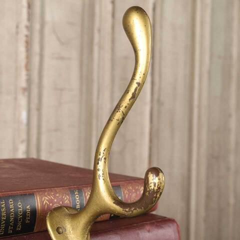 #53832 Antique Cast Iron Triple Coat & Hat Hook image 2