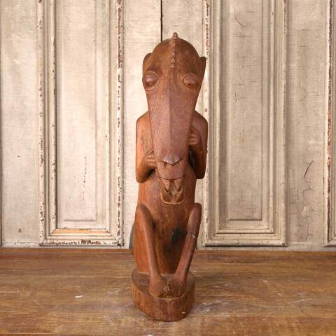 #53882 Antique Hand Carved Wood Sculpture image 4