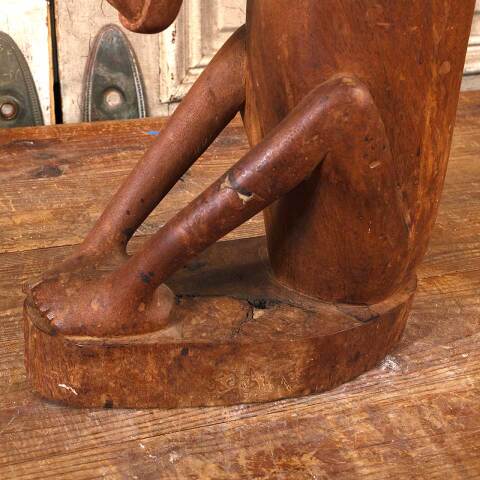 #53882 Antique Hand Carved Wood Sculpture image 7