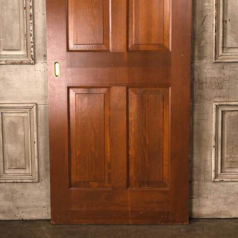 #53901 30x78 Vintage 6 Panel Pine Pocket Door image 3