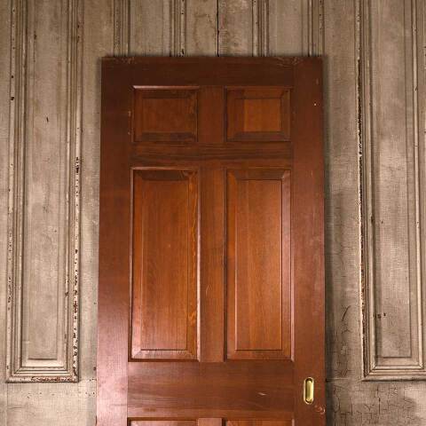 #53902 30x79 Vintage 6 Panel Pine Pocket Door image 2