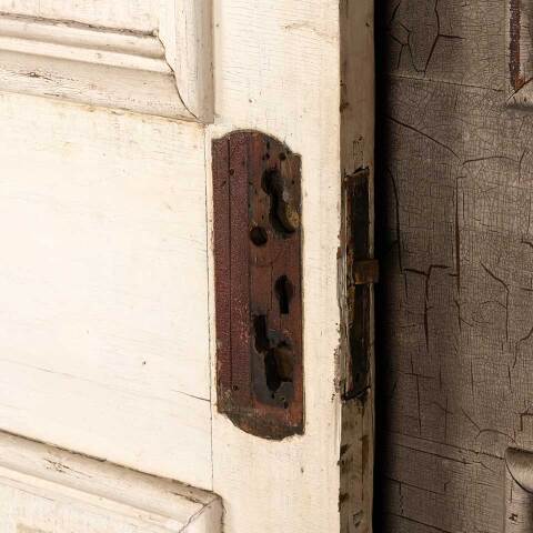 #53903 32x79 Antique 4 Panel Wood Entry Door image 5