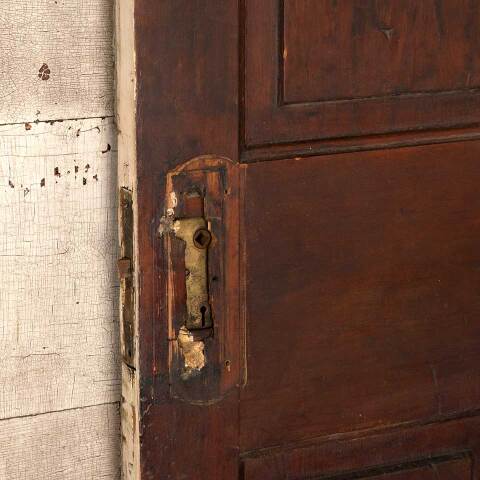 #53903 32x79 Antique 4 Panel Wood Entry Door image 8