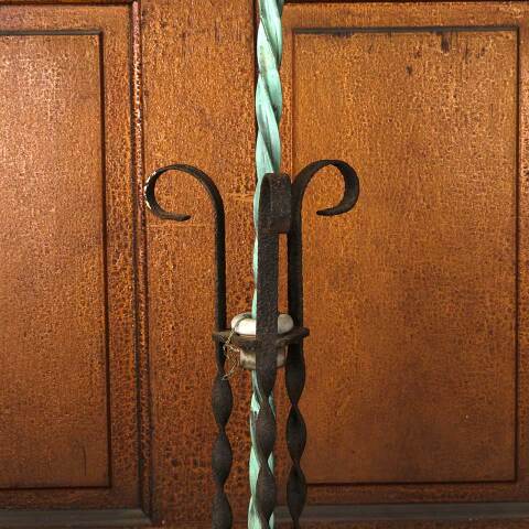 #53904 Antique Lightning Rod & Wrought Iron Stand image 7