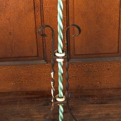 #53905 Antique Lightning Rod & Wrought Iron Stand image 3