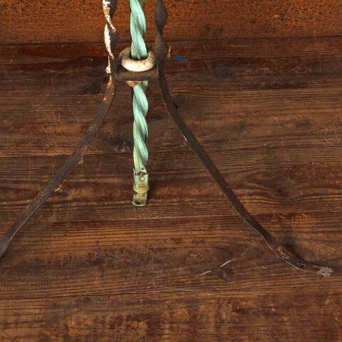 #53905 Antique Lightning Rod & Wrought Iron Stand image 4