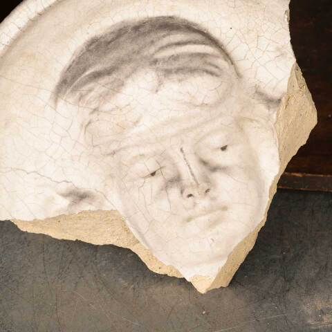 #53935 Antique Terra Cotta Peruna Building Ornament image 2