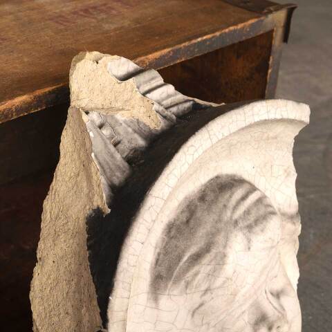 #53935 Antique Terra Cotta Peruna Building Ornament image 3