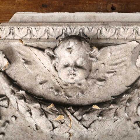 #53942 Antique Terra Cotta Peruna Building Ornament image 5