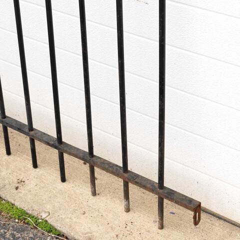 #53947 Antique Wrought Iron Garden Fence Section image 4