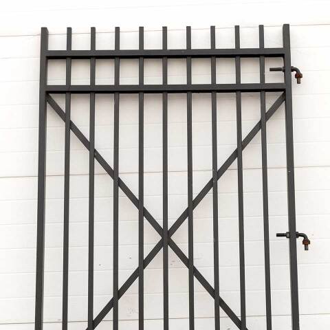 #53956 42x94 Large Salvaged Iron Gate image 6