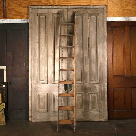 #53961 9 Rung Oak Wood Library Step Ladder image 2