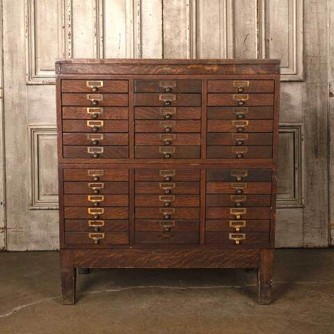 #53964 Antique Oak Globe Stackable Storage Unit image 3