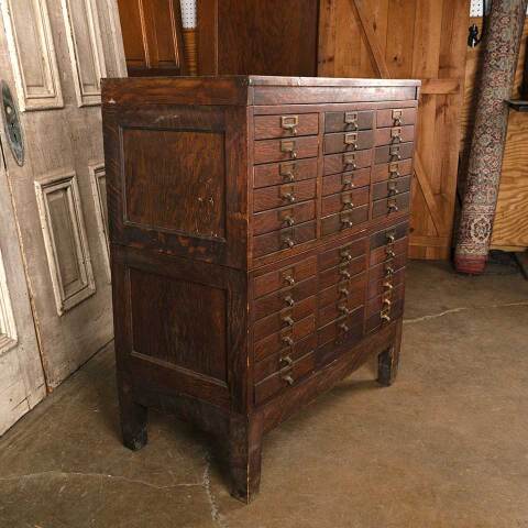 #53964 Antique Oak Globe Stackable Storage Unit image 7