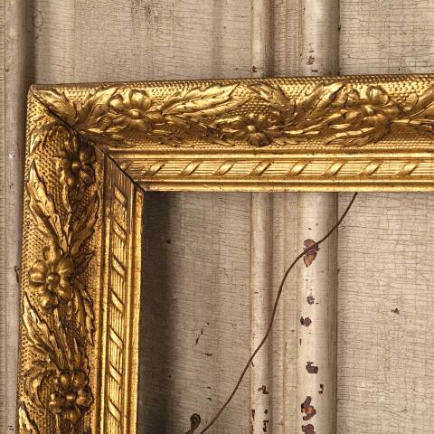 #53968 17x23 Antique Wood & Gesso Picture Frame image 2