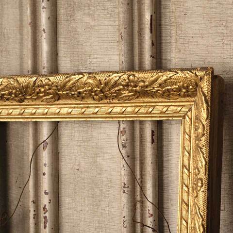 #53968 17x23 Antique Wood & Gesso Picture Frame image 4