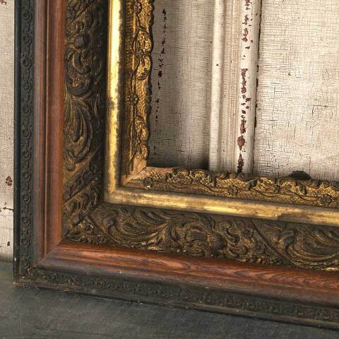 #53970 28x32 Antique Wood & Gesso Picture Frame image 3