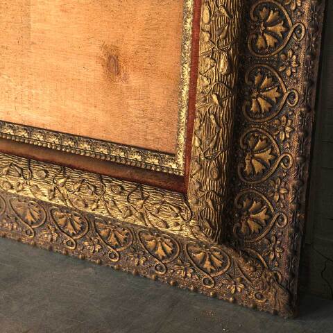 #53971 33x37 Antique Wood & Gesso Picture Frame image 5