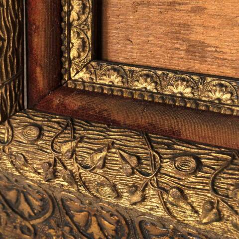 #53971 33x37 Antique Wood & Gesso Picture Frame image 7