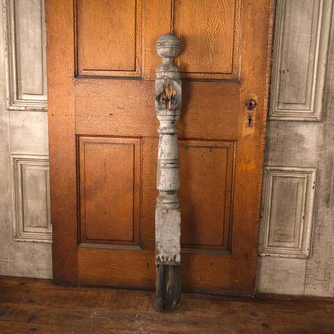 #53972 Antique Turned Wood Staircase Newel Post image 5