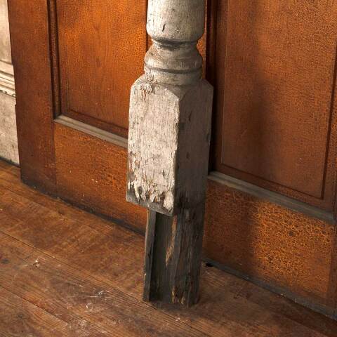 #53972 Antique Turned Wood Staircase Newel Post image 6
