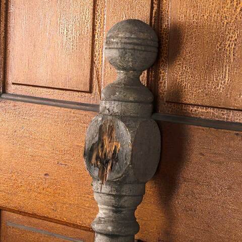 #53972 Antique Turned Wood Staircase Newel Post image 7