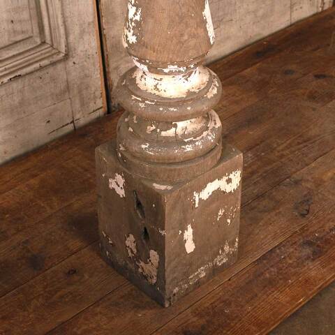 #53973 Antique Turned Wood Staircase Newel Post image 5