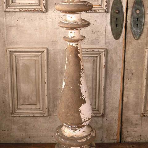 #53973 Antique Turned Wood Staircase Newel Post image 6