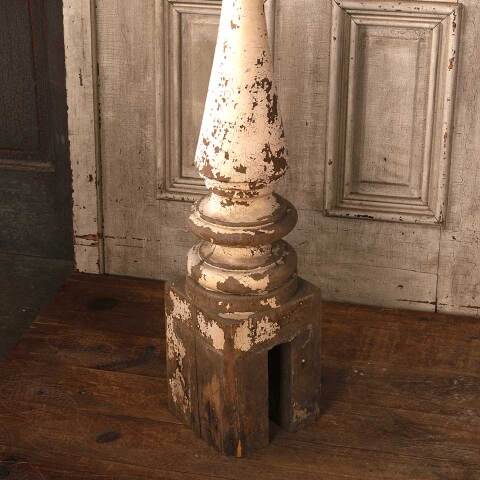 #53973 Antique Turned Wood Staircase Newel Post image 7