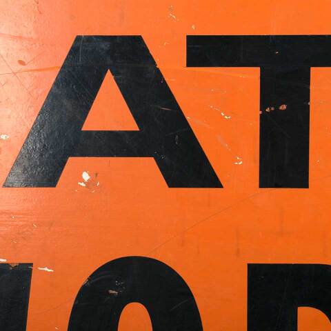 #53983 32x48 Vintage MEN AT WORK Wall Sign image 4