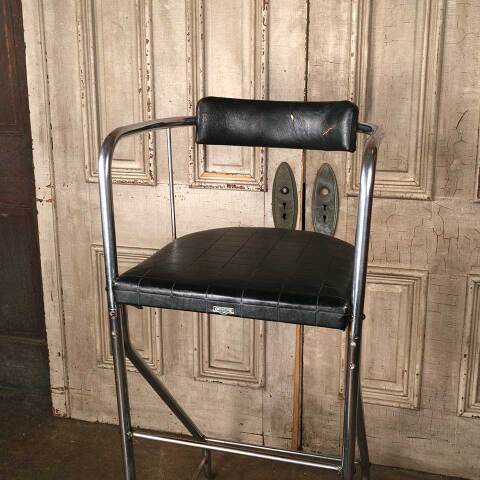 #53991 Vintage Paidar Chrometube Shoeshine Stool image 6