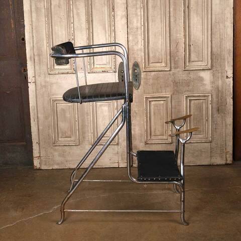 #53991 Vintage Paidar Chrometube Shoeshine Stool image 4