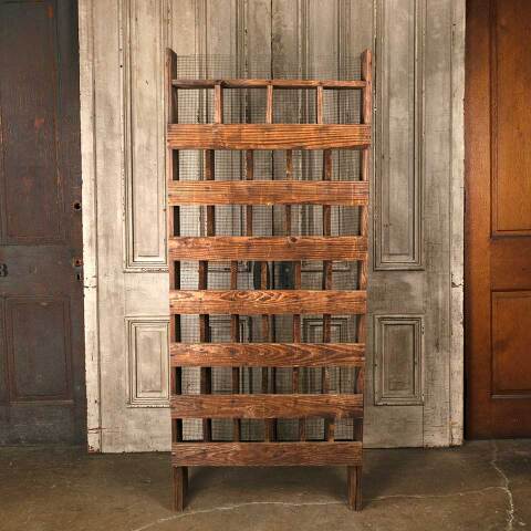 #53992 30x72 Primitive Pine Wood Parts Bin Cabinet image 2