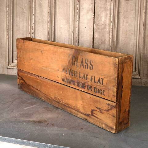 #53994 Antique PITTSBURG GLASS Wood Crate image 6