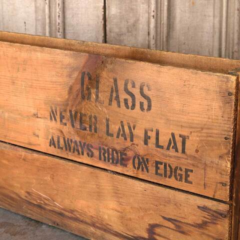 #53994 Antique PITTSBURG GLASS Wood Crate image 7